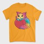 Rainbow Cat Heart, Tricou Barbati (Unisex)