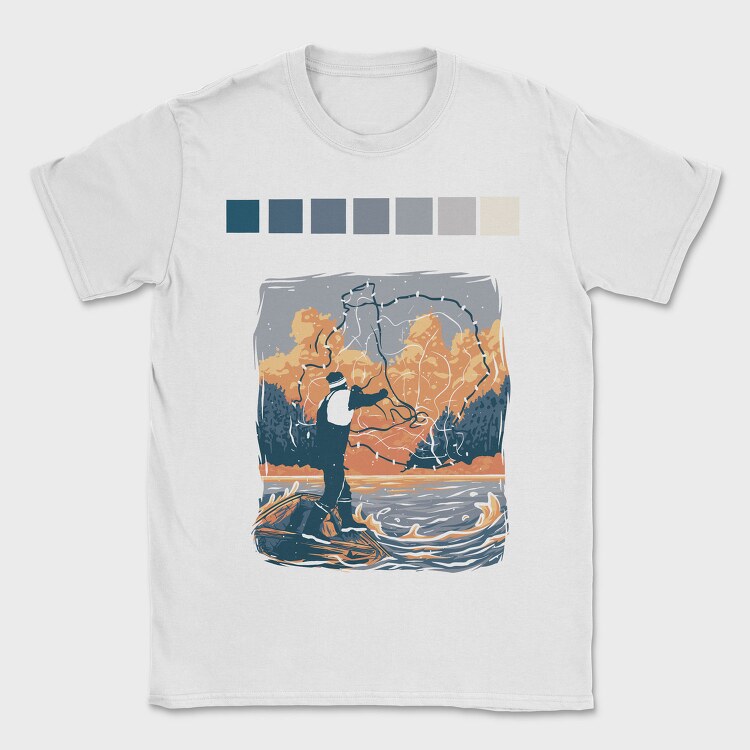 Fisherman Fish Net, Tricou Barbati (Unisex)
