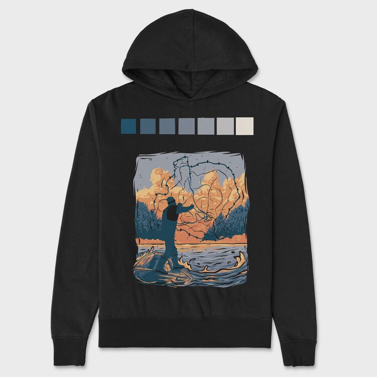 Fisherman Fish Net, Hanorac Oversize Barbati (Unisex)