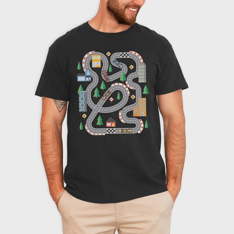 Race Track, Tricou Barbati (Unisex)