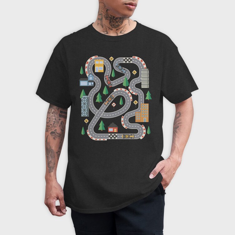 Race Track, Tricou Barbati (Unisex)