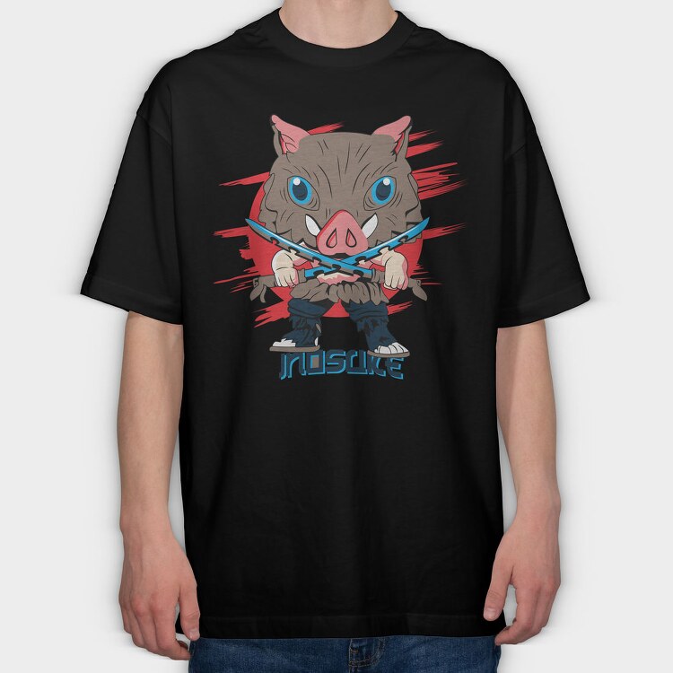 Funko Anime Inosuke Hashibira, Tricou Oversize Barbati (Unisex)