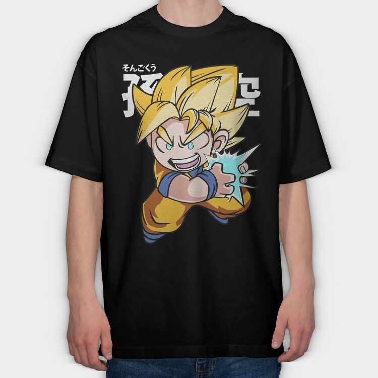 Funko Anime Son Goku Dragon Ball Z, Tricou Oversize Barbati (Unisex)