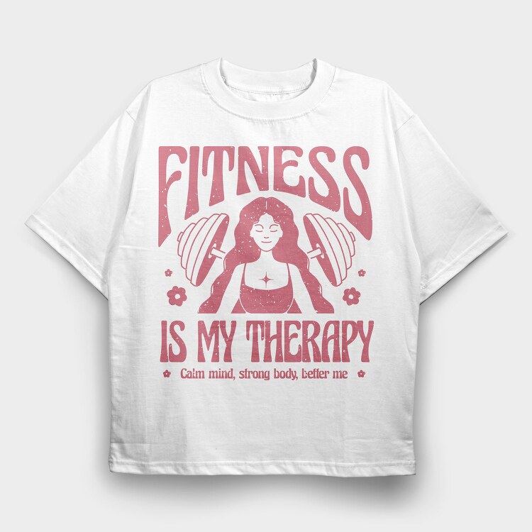 Fitness Is My Therapy Gym, Tricou Oversize Barbati (Unisex)