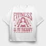 Fitness Is My Therapy Gym, Tricou Oversize Barbati (Unisex)