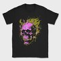 Flaming Punk Skull, Tricou Barbati (Unisex)