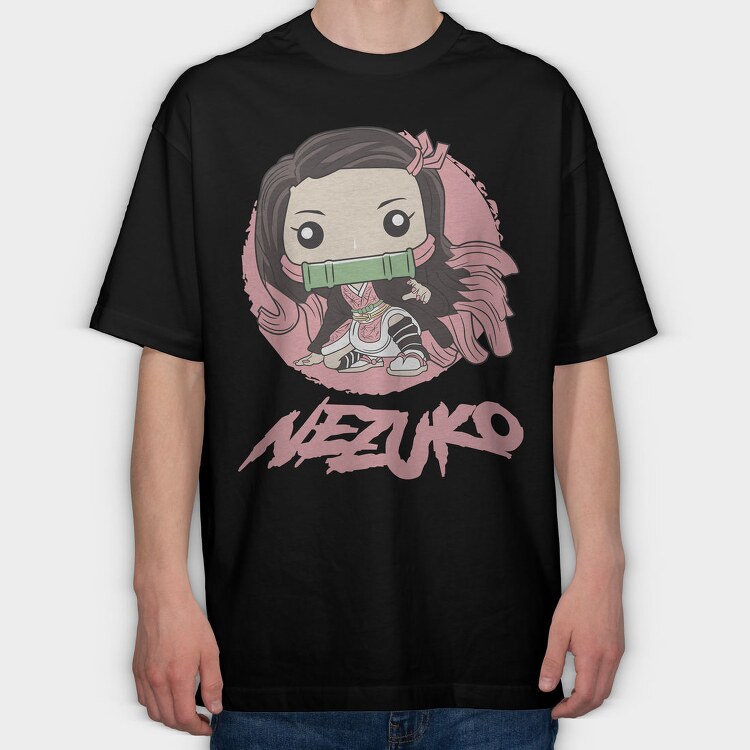 Funko Anime Demon Slayer Nezuko Kamado 2, Tricou Oversize Barbati (Unisex)