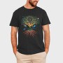 Sacred Geometry Meditating Colorful Magical Tree, Tricou Barbati (Unisex)