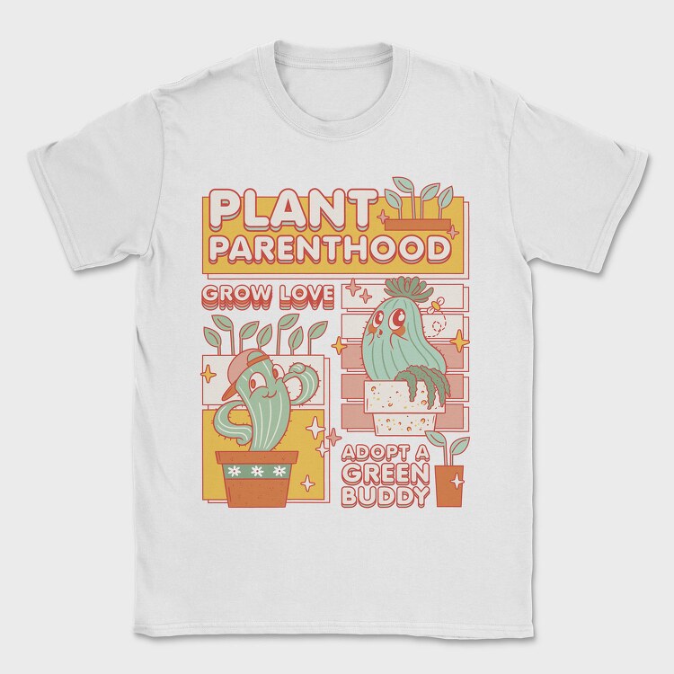 Nurturing Plant Parenthood Cute Cactus 09, Tricou Barbati (Unisex)