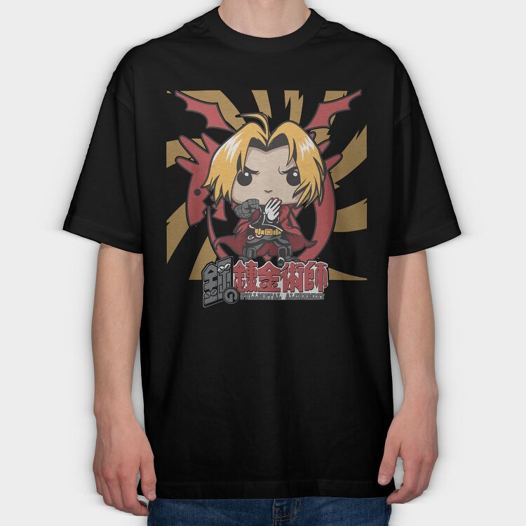 Funko Anime Fullmetal Alchemist, Tricou Oversize Barbati (Unisex)