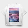 Ocean Surface Landscape Painting, Tricou Oversize Barbati (Unisex)