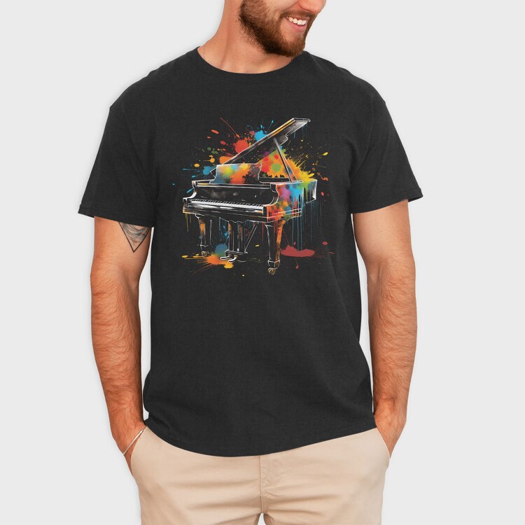 Piano, Tricou Barbati (Unisex)