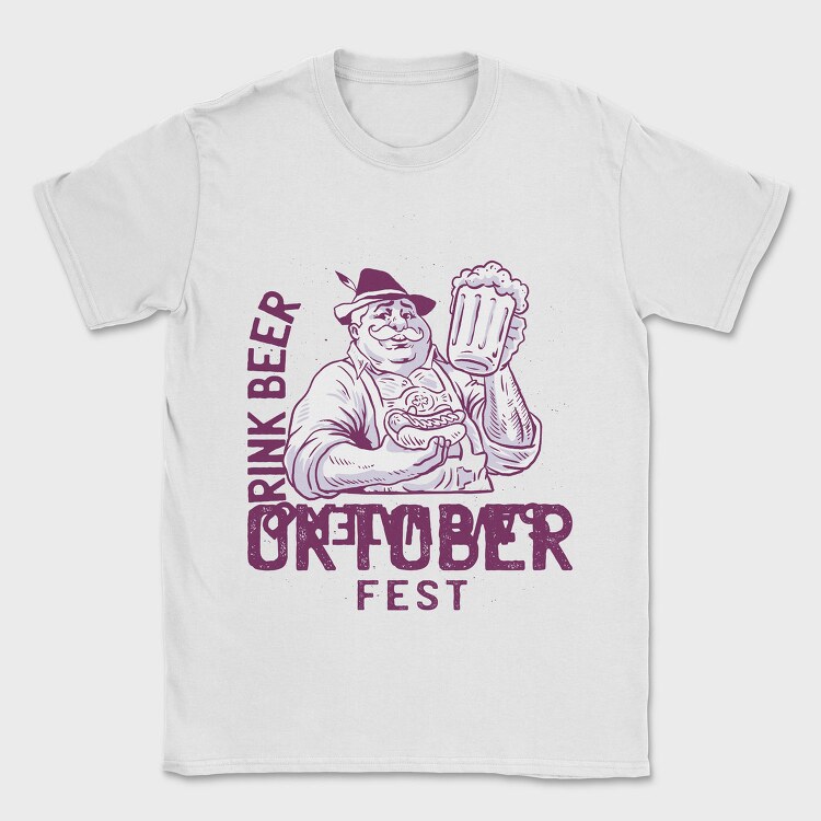 Oktoberfest Man With Beer Tote, Tricou Barbati (Unisex)