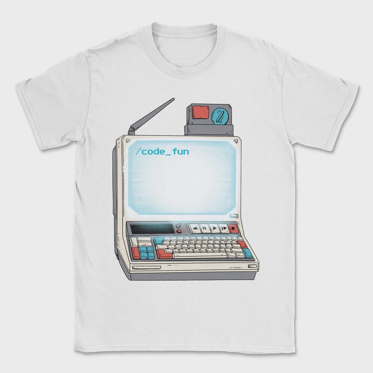 Old Computer Technology Code Fun, Tricou Barbati (Unisex)