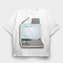 Old Computer Technology Code Fun, Tricou Oversize Barbati (Unisex)
