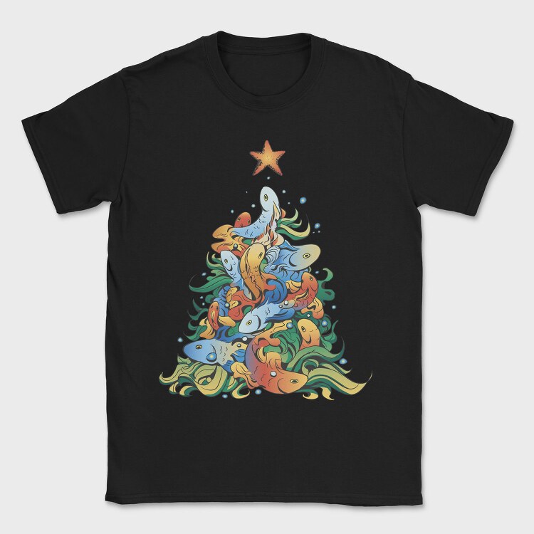 Fish Christmas Tree, Tricou Barbati (Unisex)