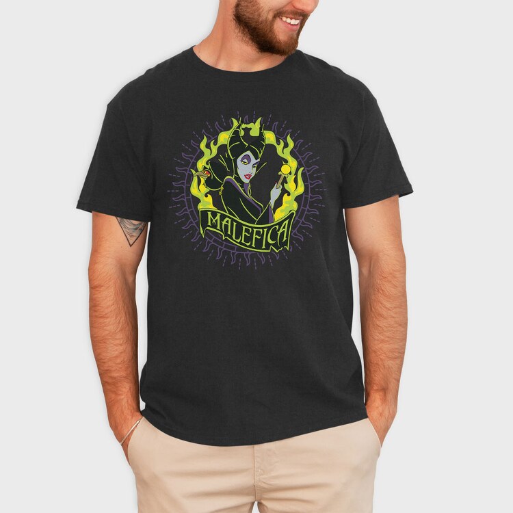 Villanas Disney Malefica A, Tricou Barbati (Unisex)