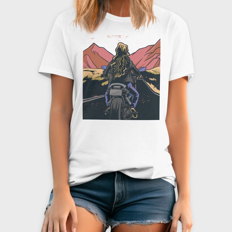 Motorbike Landscape, Tricou Barbati (Unisex)