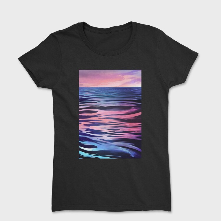 Ocean Surface Landscape Painting, Tricou Femei