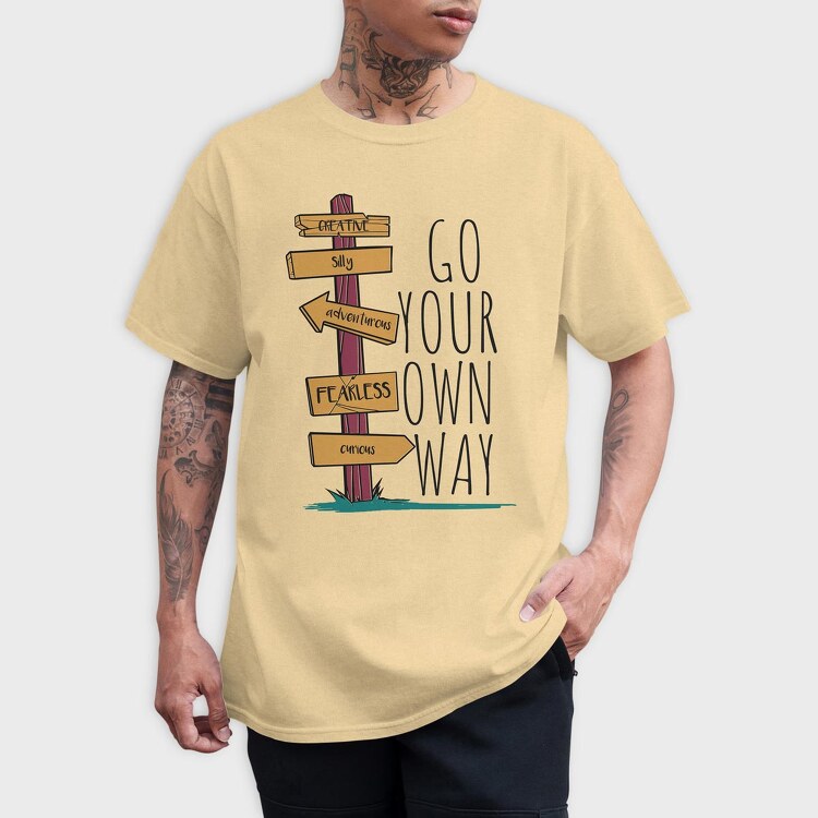 Go Your Own Way, Tricou Barbati (Unisex)