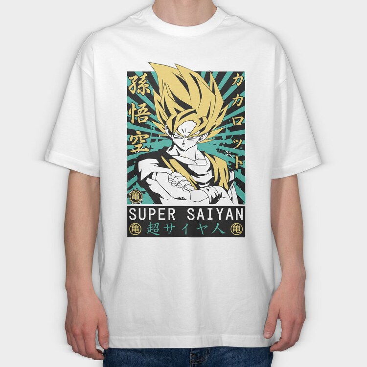 Dragon Ball Z 50, Tricou Oversize Barbati (Unisex)