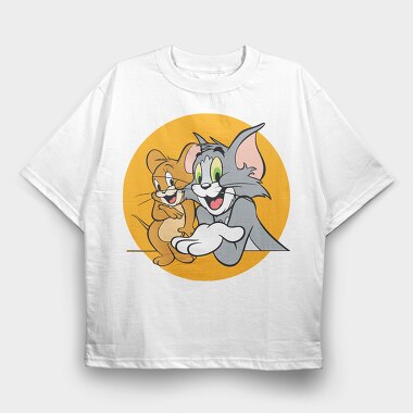 Tom and Jerry 5, Tricou Oversize Barbati (Unisex)