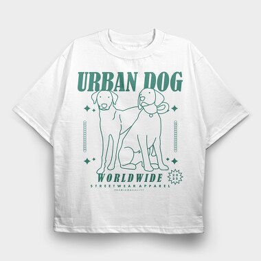 Urban Dog 2, Tricou Oversize Barbati (Unisex)