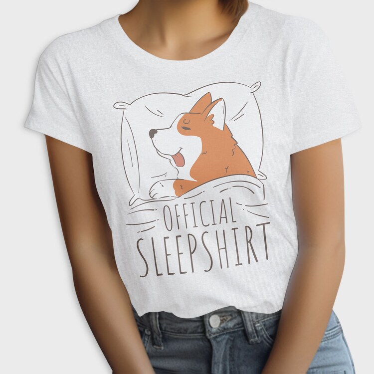 Official Sleep Shirt Corgi, Tricou Femei