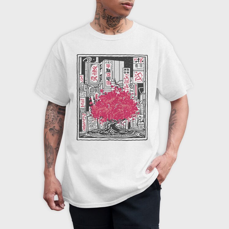 Japan Tree City, Tricou Barbati (Unisex)