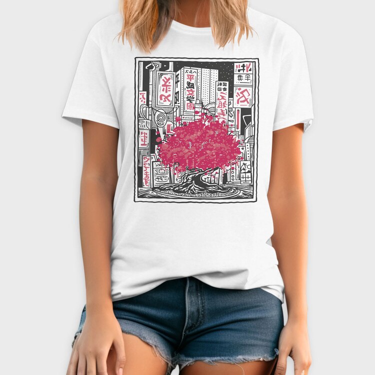 Japan Tree City, Tricou Barbati (Unisex)
