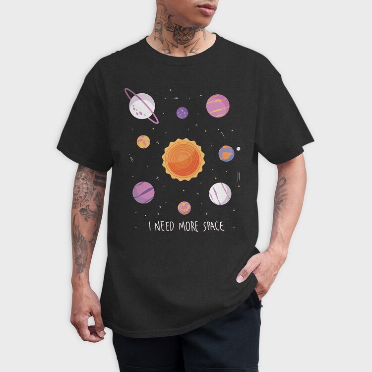 Need More Space Solar System, Tricou Barbati (Unisex)