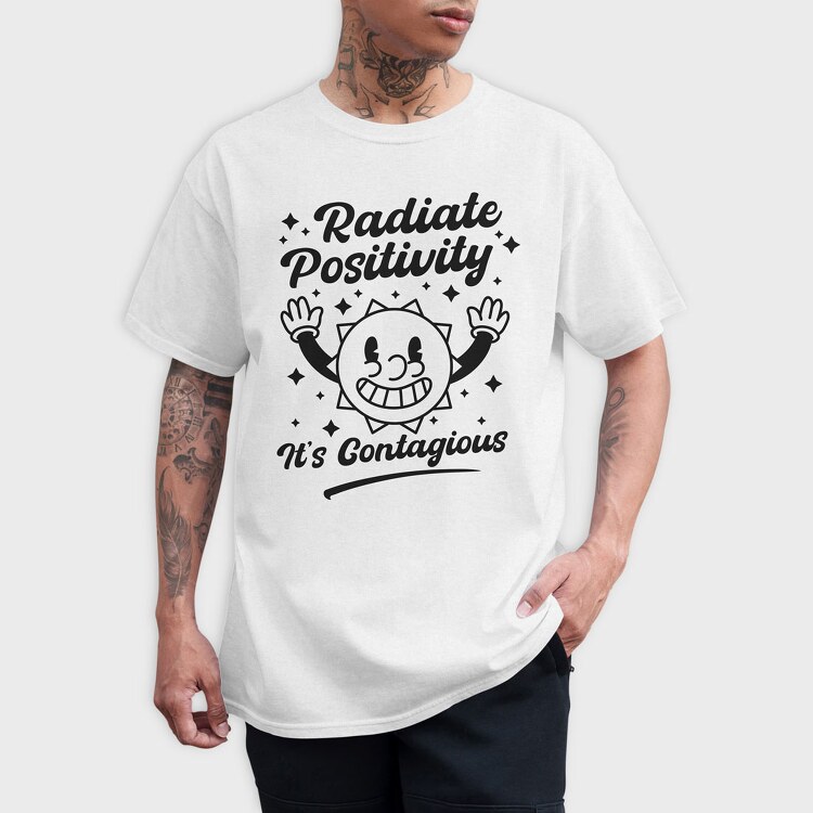 Radiate Positivity Contagious, Tricou Barbati (Unisex)
