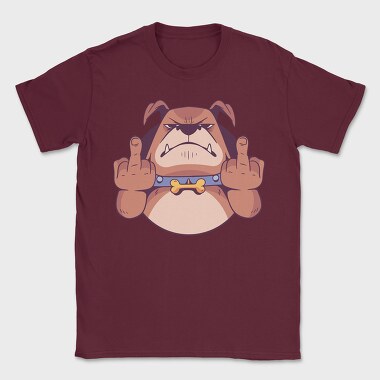 Dog Middle Finger, Tricou Barbati (Unisex)