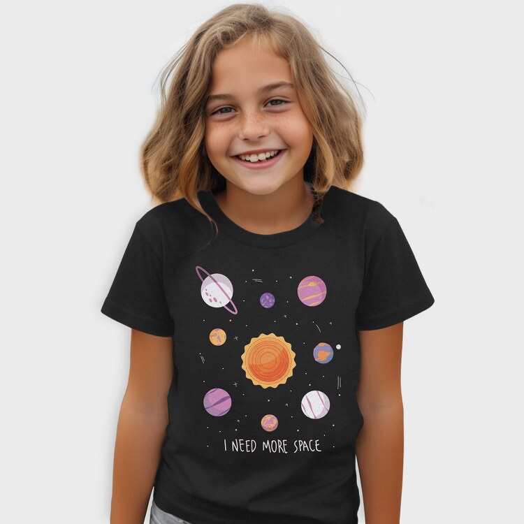 Need More Space Solar System, Tricou Copii