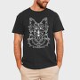 Monochrome Portrait German Shepherd, Tricou Barbati (Unisex)