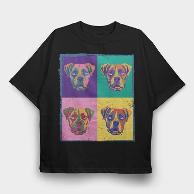 Color Boxer, Tricou Oversize Barbati (Unisex)