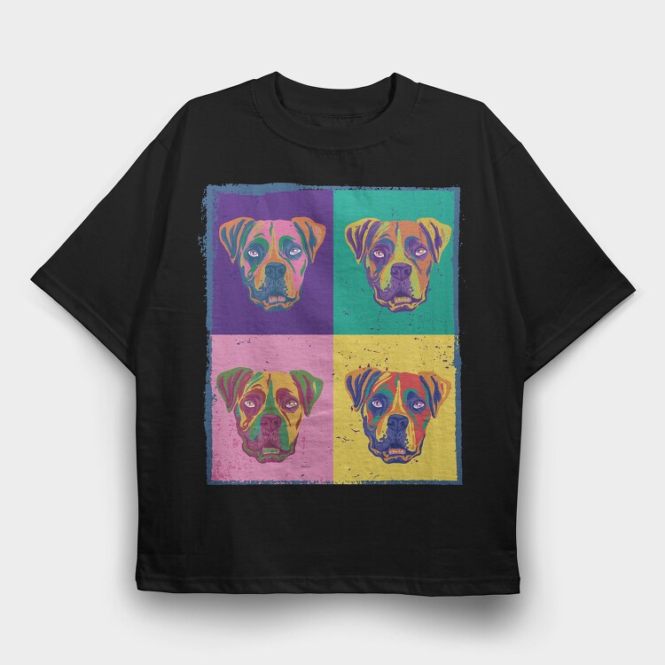 Color Boxer, Tricou Oversize Barbati (Unisex)