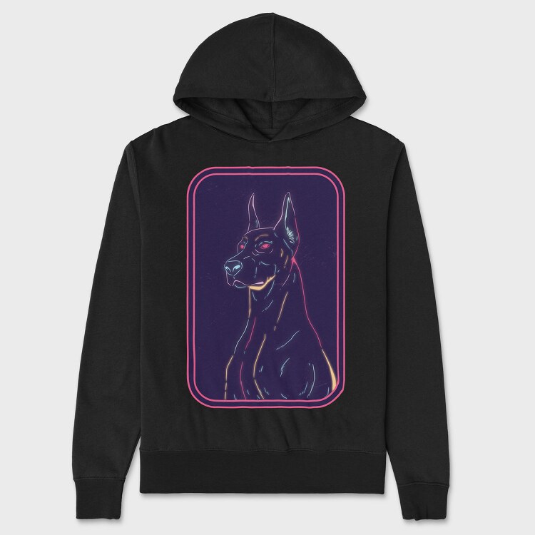 Doberman Dog, Hanorac Oversize Barbati (Unisex)