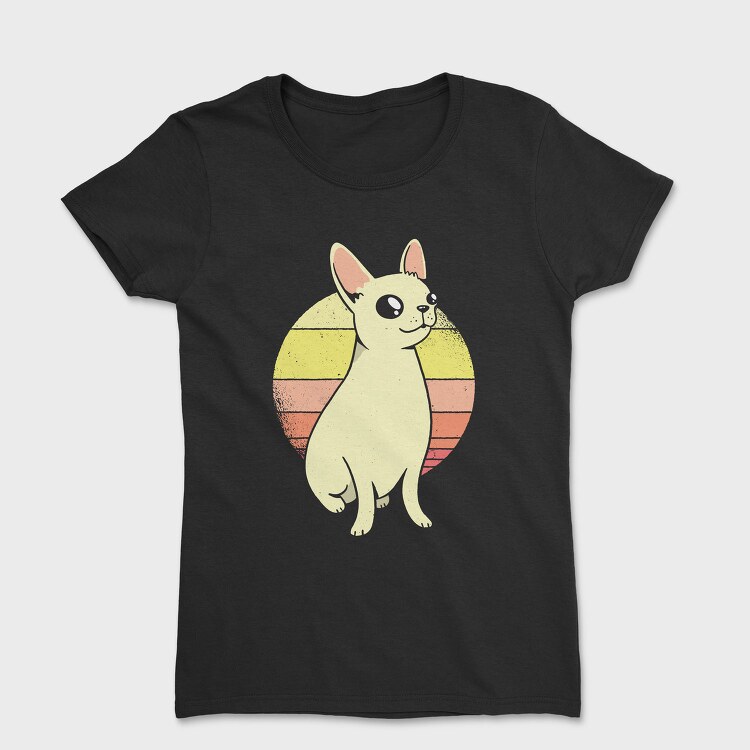 Chihuahua Retro Sunset, Tricou Femei