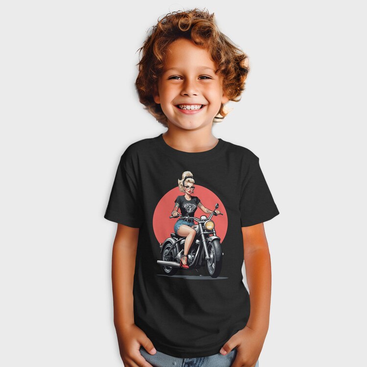Pin Up Girl Bike, Tricou Copii