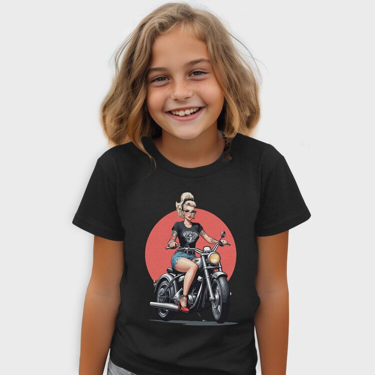 Pin Up Girl Bike, Tricou Copii