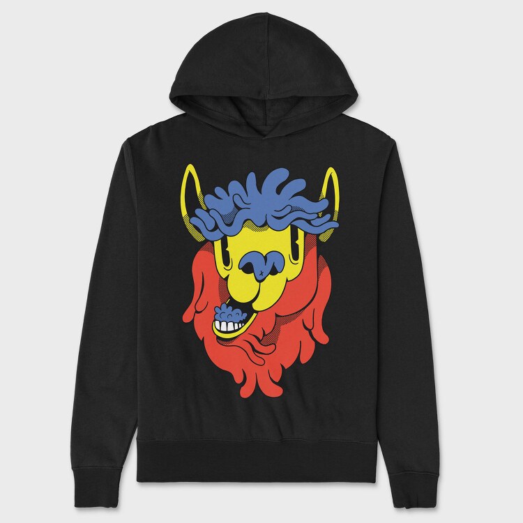 Llama Chewing, Hanorac Oversize Barbati (Unisex)
