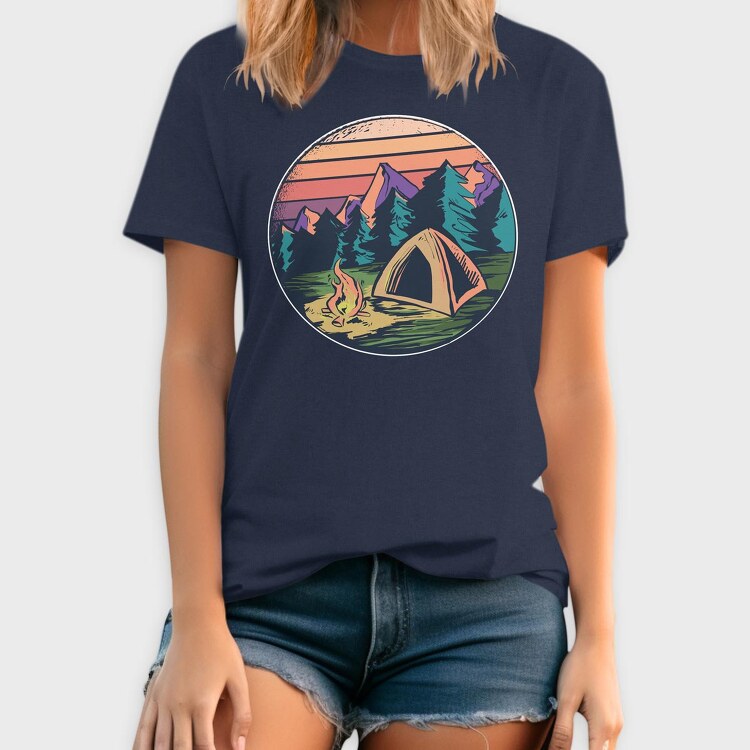Camping, Tricou Barbati (Unisex)