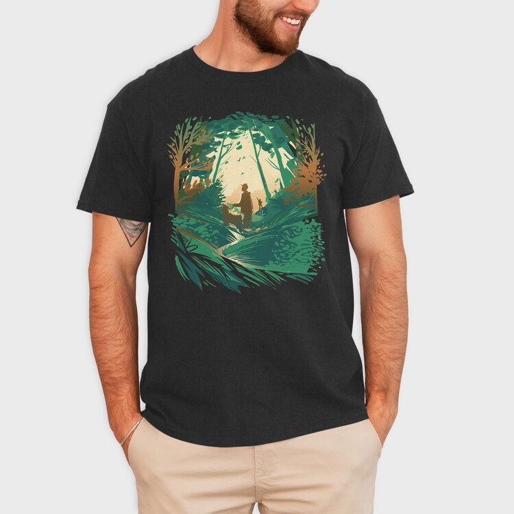 Walk Woods Dog, Tricou Barbati (Unisex)