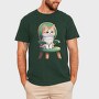 Sitting Cat on Chair, Tricou Barbati (Unisex)