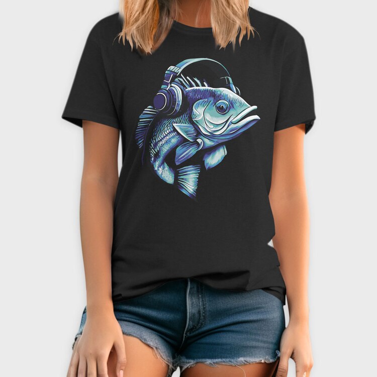 Bass Fish Headphones, Tricou Barbati (Unisex)