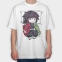 Demon Slayer Pillow 5, Tricou Oversize Barbati (Unisex)