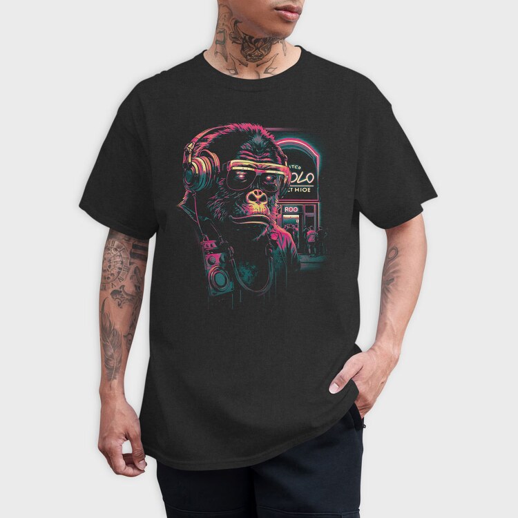 Neon Gorilla, Tricou Barbati (Unisex)