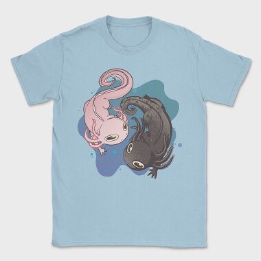 Axolotl Black And Pink, Tricou Barbati (Unisex)