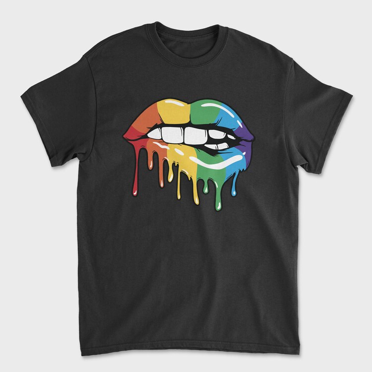 Rainbow Lips, Tricou Barbati (Unisex)